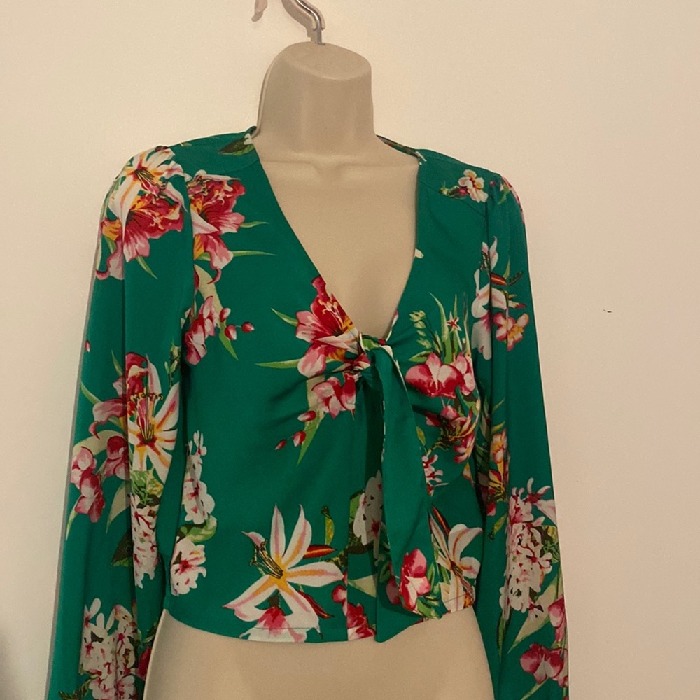 Express small silk top